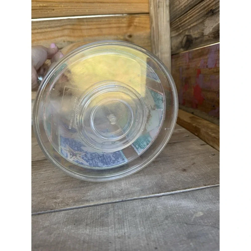 Vintage 90s Clear Ice Bucket Tropical Fish Retro‎ Beach Party With Lid